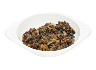 Fried mushrooms with onions