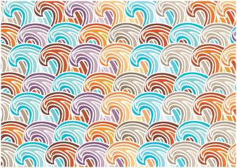 retro waves vector background