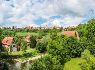 Medieval town of Rothenburg ob der Tauber, Bavaria, Germany