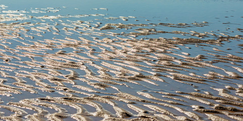 Reflection of sunlight on the surface of the sea 