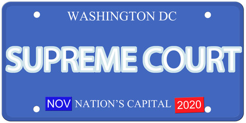 Imitation Washington DC license plate Supreme Court