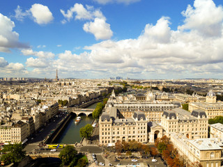 Fototapeta na wymiar Aerial view Paris, France
