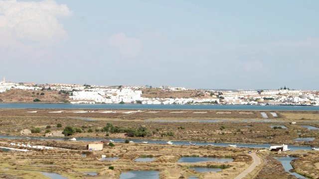 Panoramic view of Ayamonte town in the border between Portugal and Spain.