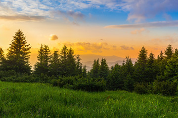 Obraz na płótnie Canvas Amazing colorful sunset on Carpathian mountains, Ukraine