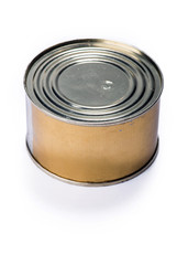 canning tin can on a gray background