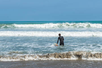 Fototapeta na wymiar Surfers. Spain. 
