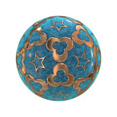 Blue christmas ball isolated background
