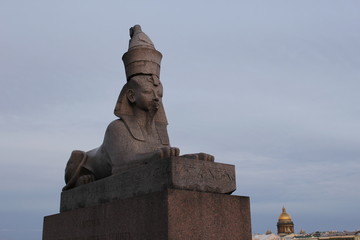Сфинкс на Египетской набережной Санкт-Петерубург