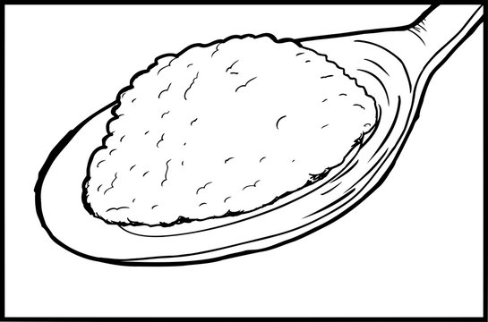 Close up of Sugar in Spoon