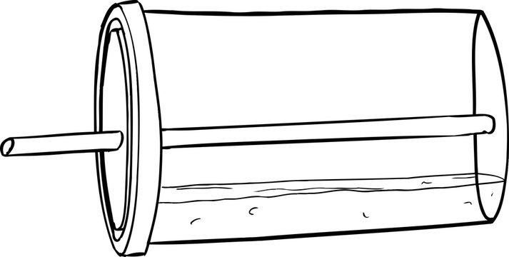 Tipped Over Soda Cup Outline
