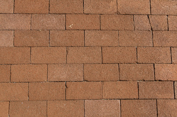 Terracotta paving slabs