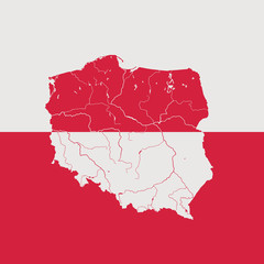 Map of Poland.