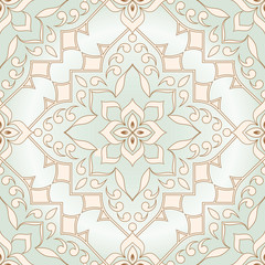 Vintage seamless beige texture on green.