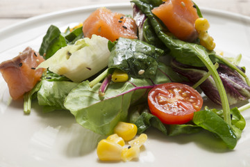 Mediterranean-style pasta salad with salmon