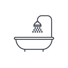 shower icon. Bathroom symbol