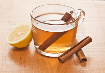 Cinnamon and lemon tea.