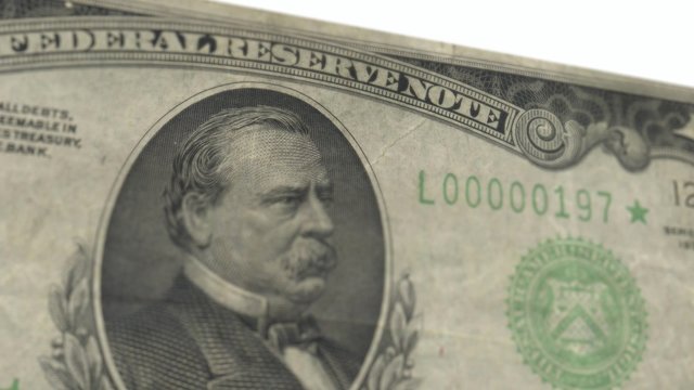 Банкнота одной тысячи долларов США анимации с альфа-каналом