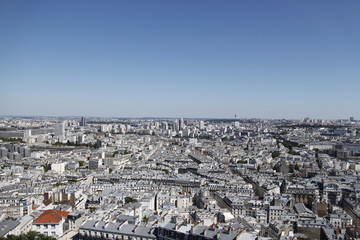 Paysage urbain à Paris, vue depuis le Sacré Cœur