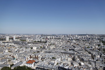 Paysage urbain à Paris, vue depuis le Sacré Cœur