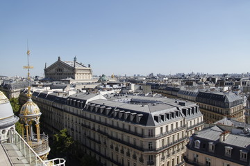 Opéra Garnier vue depuis le toit des Galeries Lafayette à Paris	