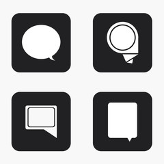 Vector modern bubble speech icons set