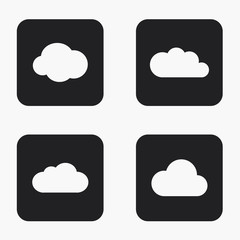 Vector modern cloud icons set 