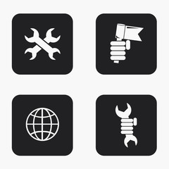Fototapeta premium Vector modern labour day icons set