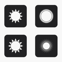Fototapeta premium Vector modern sun icons set 