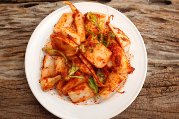 Daikon radishes kimchi korean food