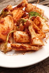 Daikon radishes kimchi korean food