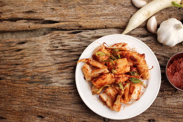 Daikon radishes kimchi korean food