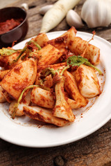 Daikon radishes kimchi korean food