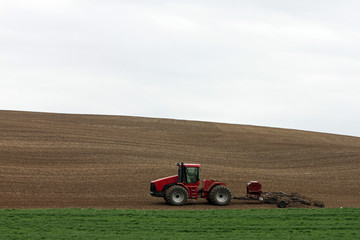 Red Tractor in the Palouse