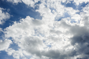 Blue sky grey cloud