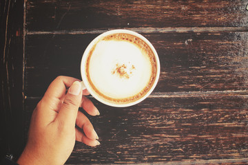 Woman drinking coffee