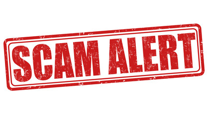Scam alert stamp - obrazy, fototapety, plakaty