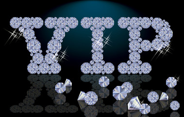 Diamond VIP card, vector illustration