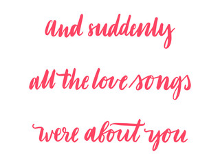 Hand drawn vector lettering. Motivating poster.