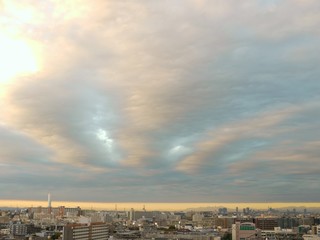 台風一過の空