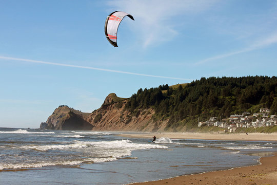 Kite Surfer in Lincoln City, Oregon