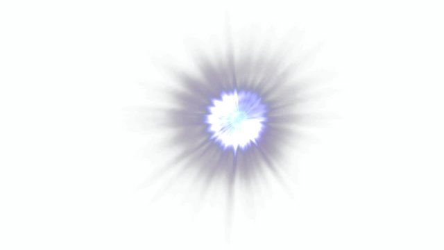 Star energetic flares animation with alpha channel loop.