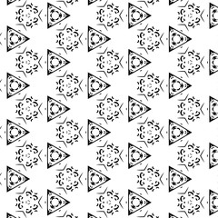 Naklejka premium Простые узоры в чёрном и белом цвете. 9.4 