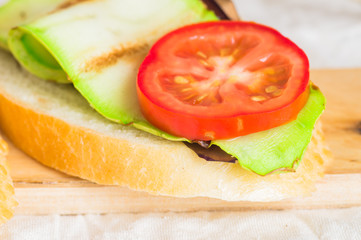 Appetizer with zucchini and eggplant