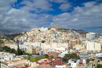 Las Palmas de Gran Canaria, view towards  Risco de San Nicolas