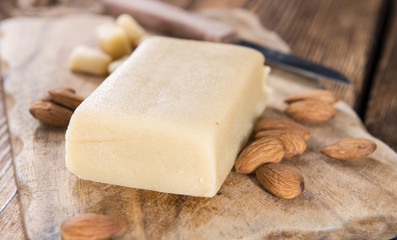 Marzipan with Almonds (close-up shot)