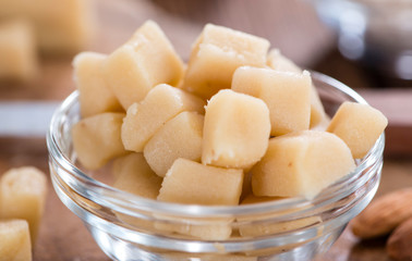 Marzipan with Almonds (close-up shot)
