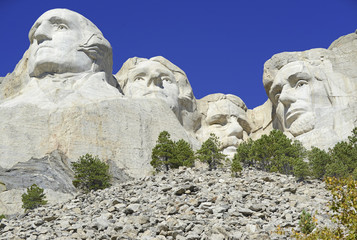 Mount Rushmore National Memorial, symbol of America located in the Black Hills, South Dakota, USA