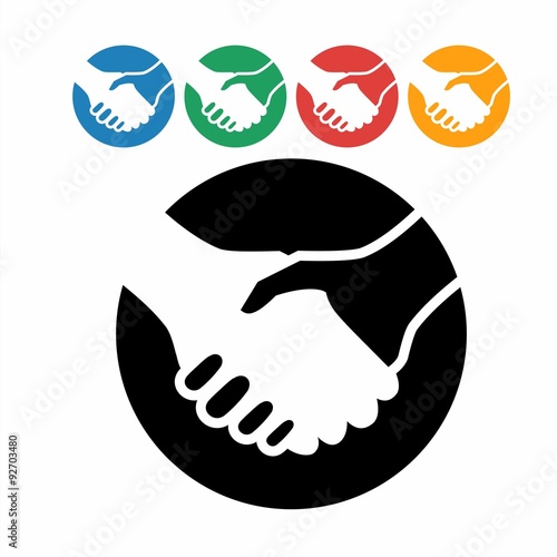 "shake hand vector image" Stock image and royalty-free vector files on Fotolia.com - Pic 92703480
