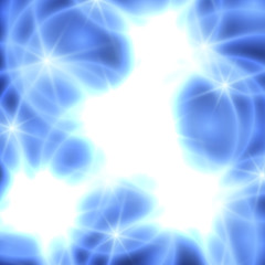 Abstract color background - neon blue circles