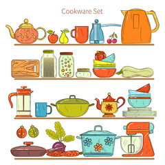 Set of kitchen utensils